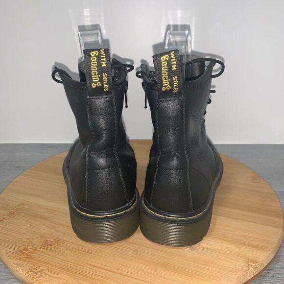 Doc Dr Martens Black Delaney Leather Boots Women’s Size 5 Men’s 4 Side Zip - Picture 5 of 10